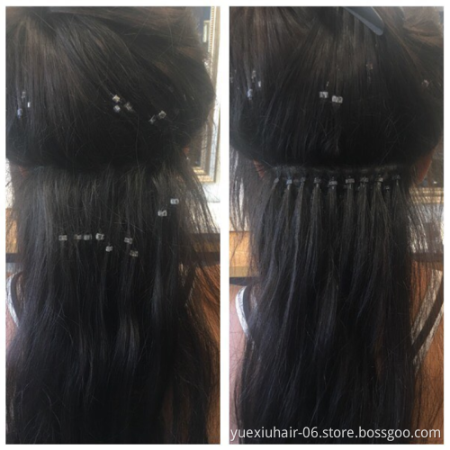 1000pcs Hair Extensions Micro Rings Links Beads i tip Human Hair Extensions Tool 5 mm aluminum silicone  beads